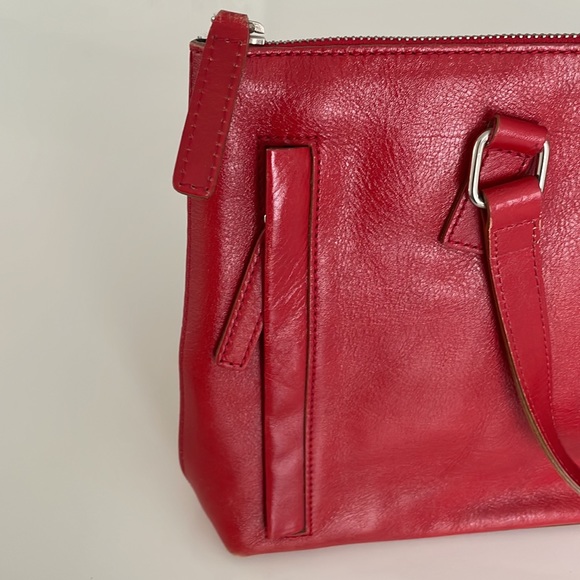 Club Monico Red Leather Shoulder Bag - Picture 2 of 11